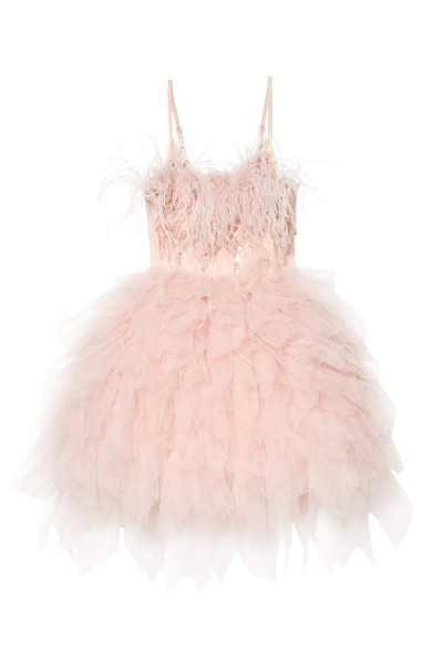 Pink feather tutu top