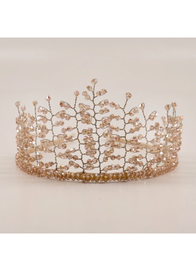 Sienna Likes to Party Czarina Crystal Crown Headband in Pink