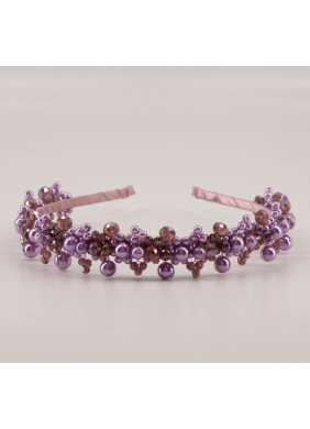 Sienna Likes to Party Czarina Crystal Crown Headband in Pink