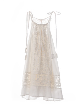 Fillyboo Maternity Wonder Years Embroidered Maxi Dress in Ivory