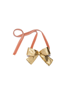 Modern Queen Kids Grande Party Bow Necklace in Gold