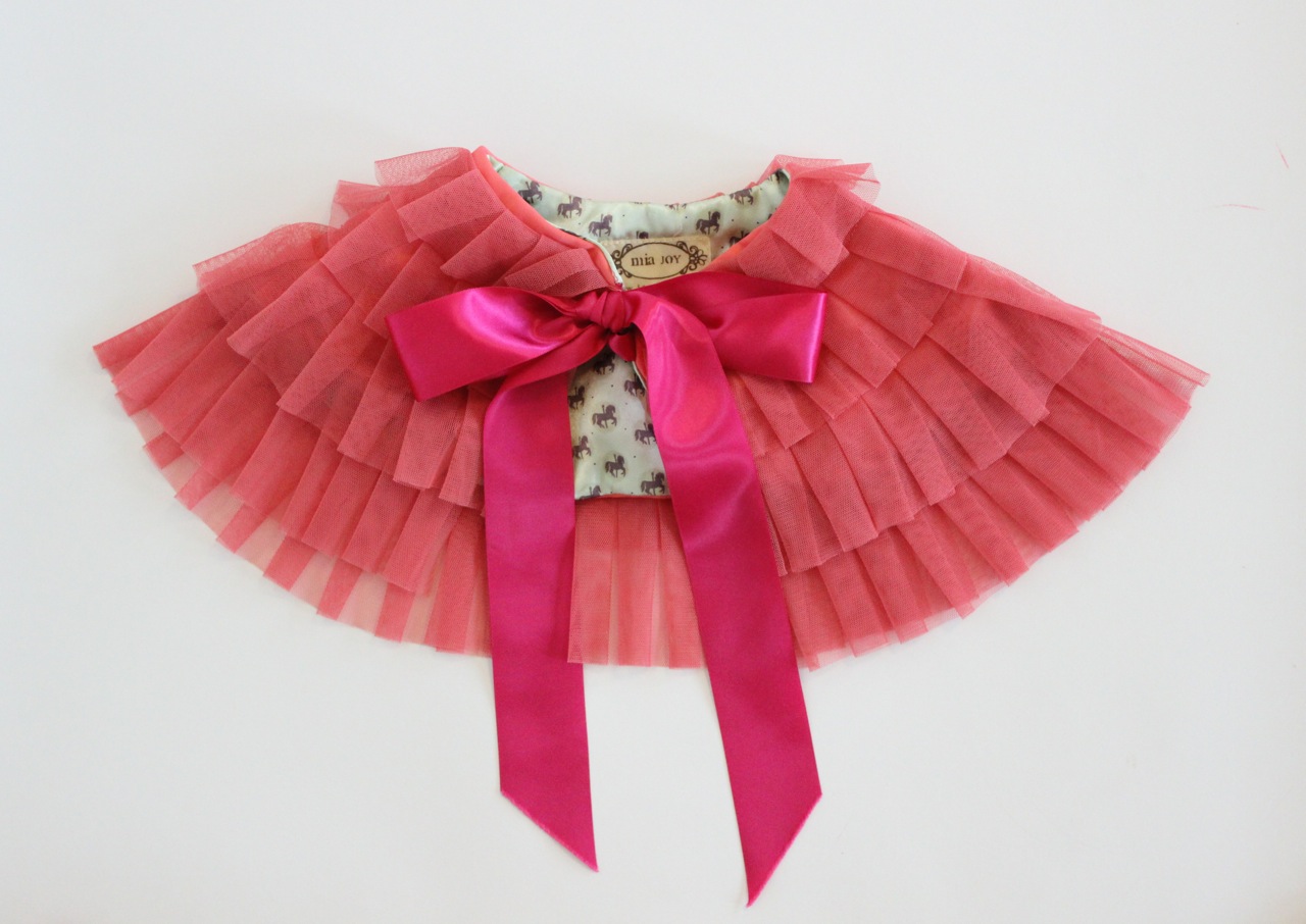 Joyfolie Ruffled Gia Capelet in Coral for Rent