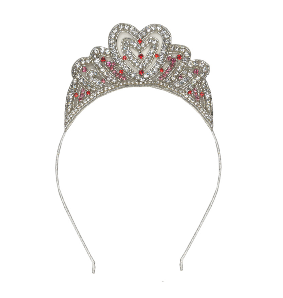 Tutu du Monde Cupid’s Crown Headband in Silver/Rhubarb for Rent